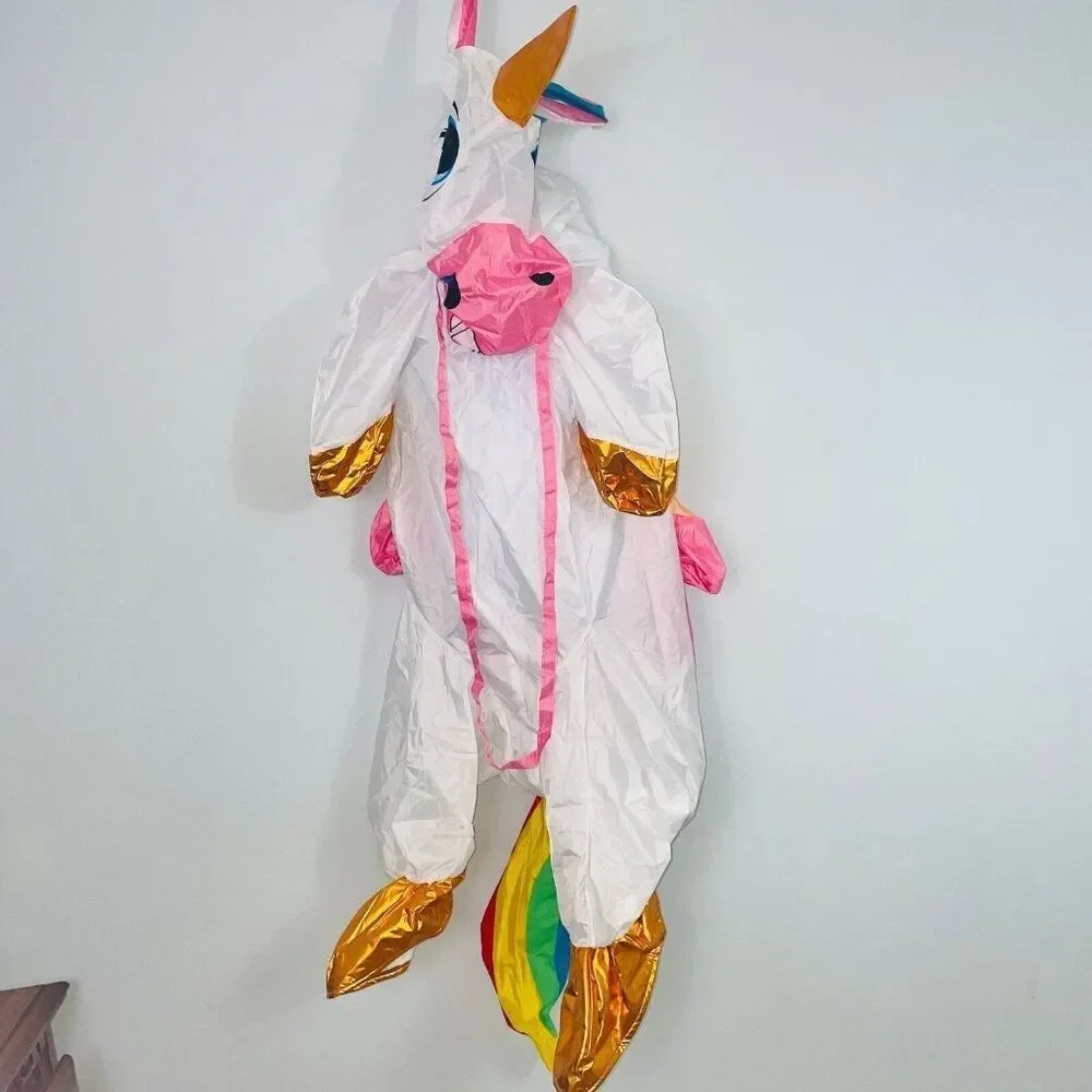 Halloween Ride A Unicorn Child 7-10 Inflatable Costume Battery Pack Dress-up
